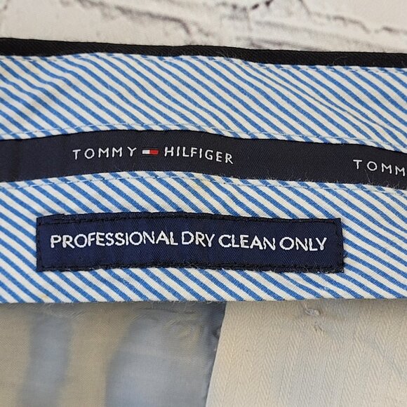 Tommy Hilfiger Men’s Classic Trousers Pants 100% wool  size 38-40 - Picture 6 of 9
